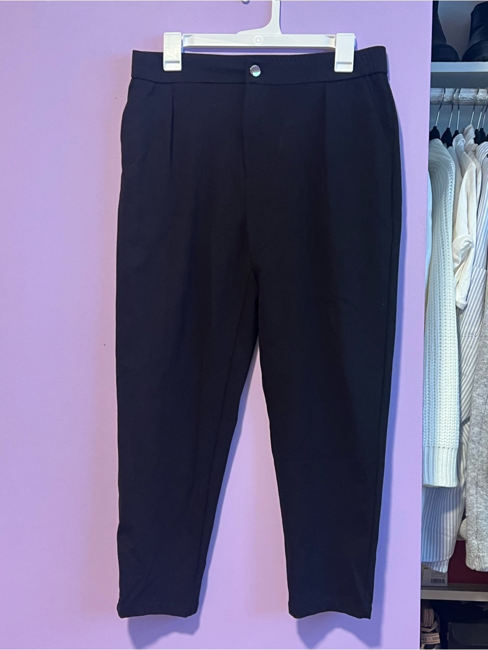 SHEIN Workwear Classic Black High-Waist Trousers